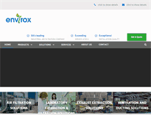 Tablet Screenshot of envirox.co.za
